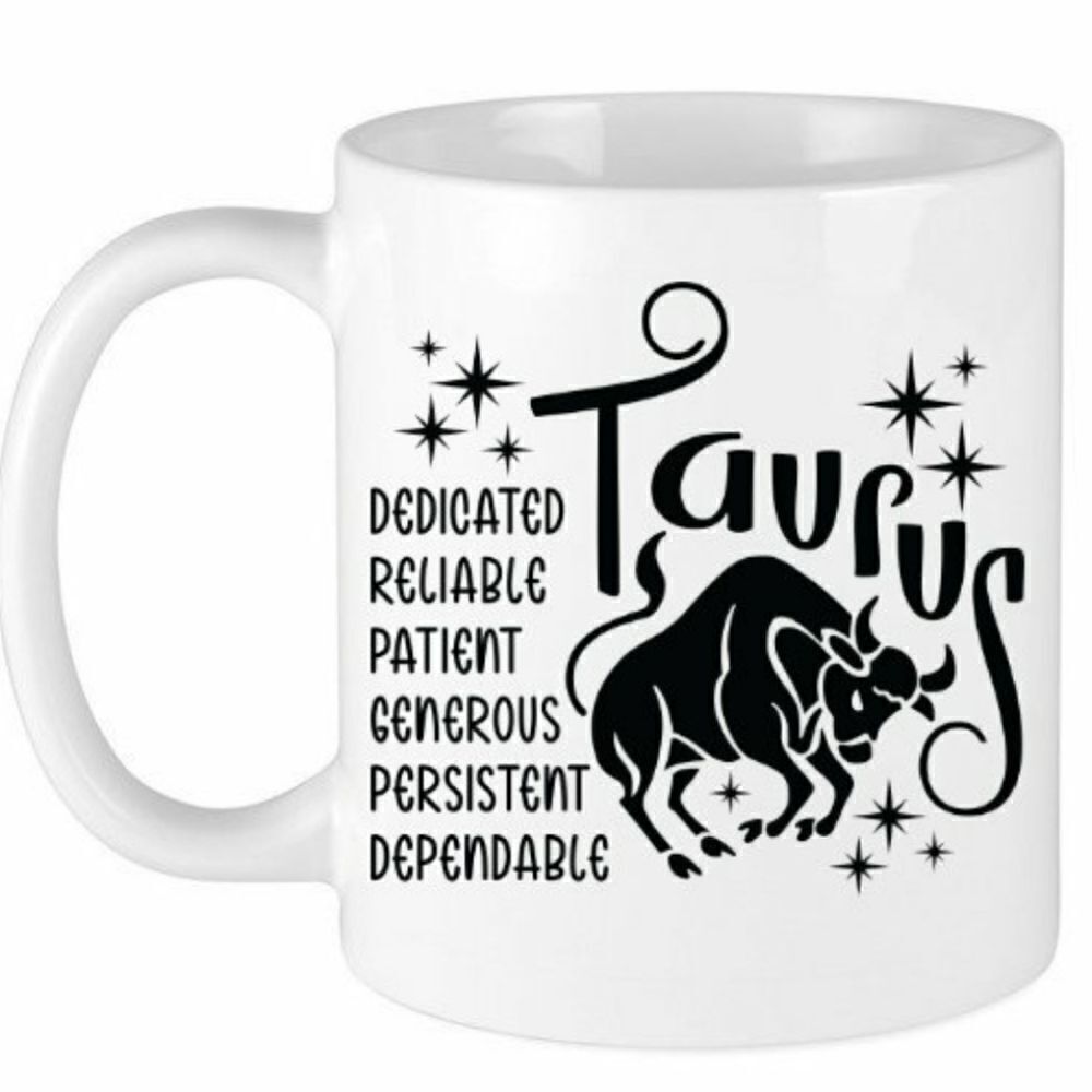 MugsBySandy, Coffee mug, ZODIAC Taurus 15 oz